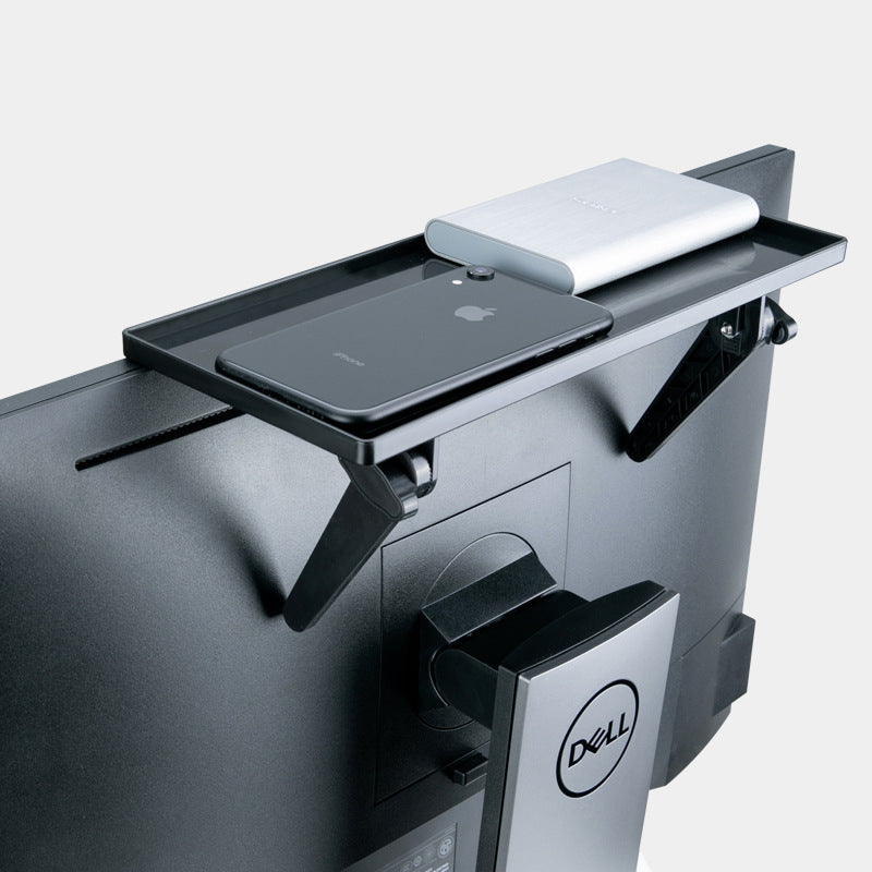 Monitor Screen Clip Storage Shelf