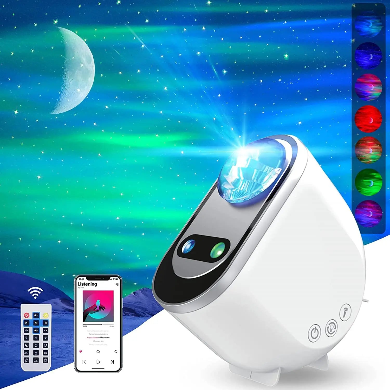 Aurora Galaxy Star Projector Night Light