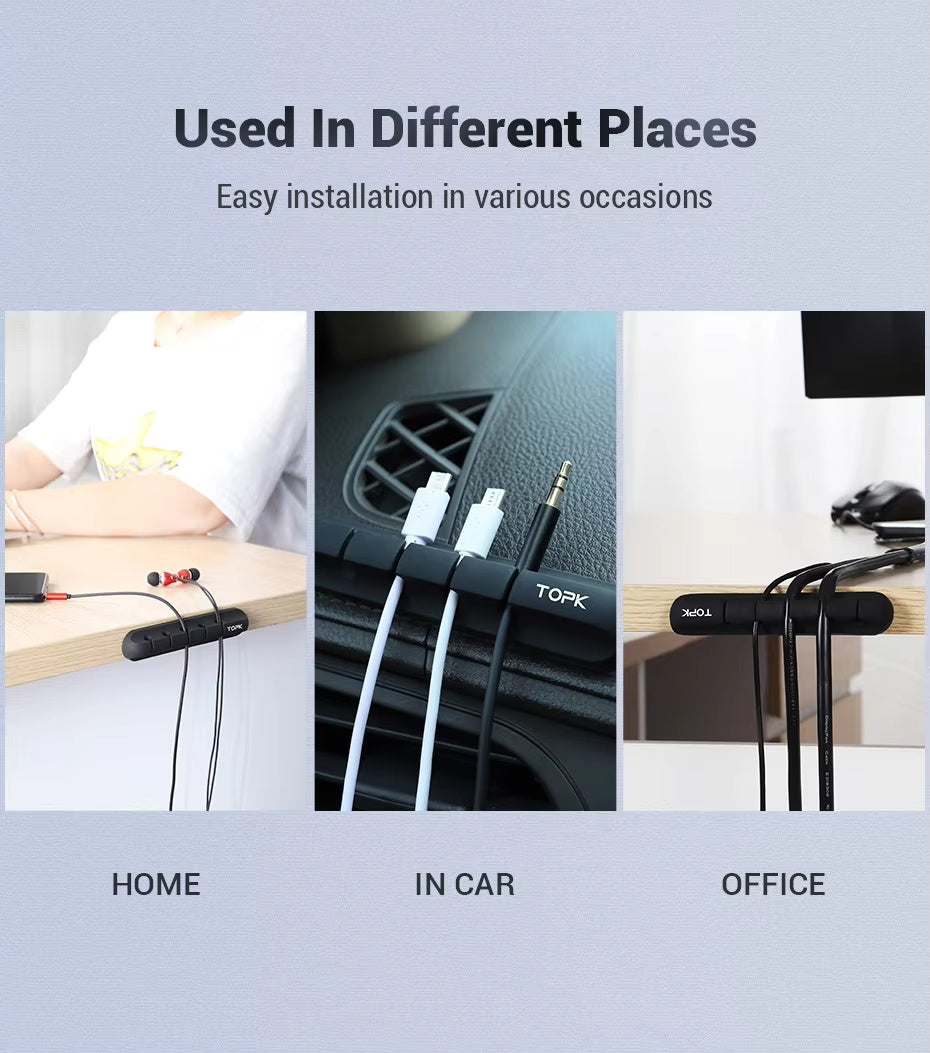 Silicone USB Cable Winder Desktop Cable Organizer