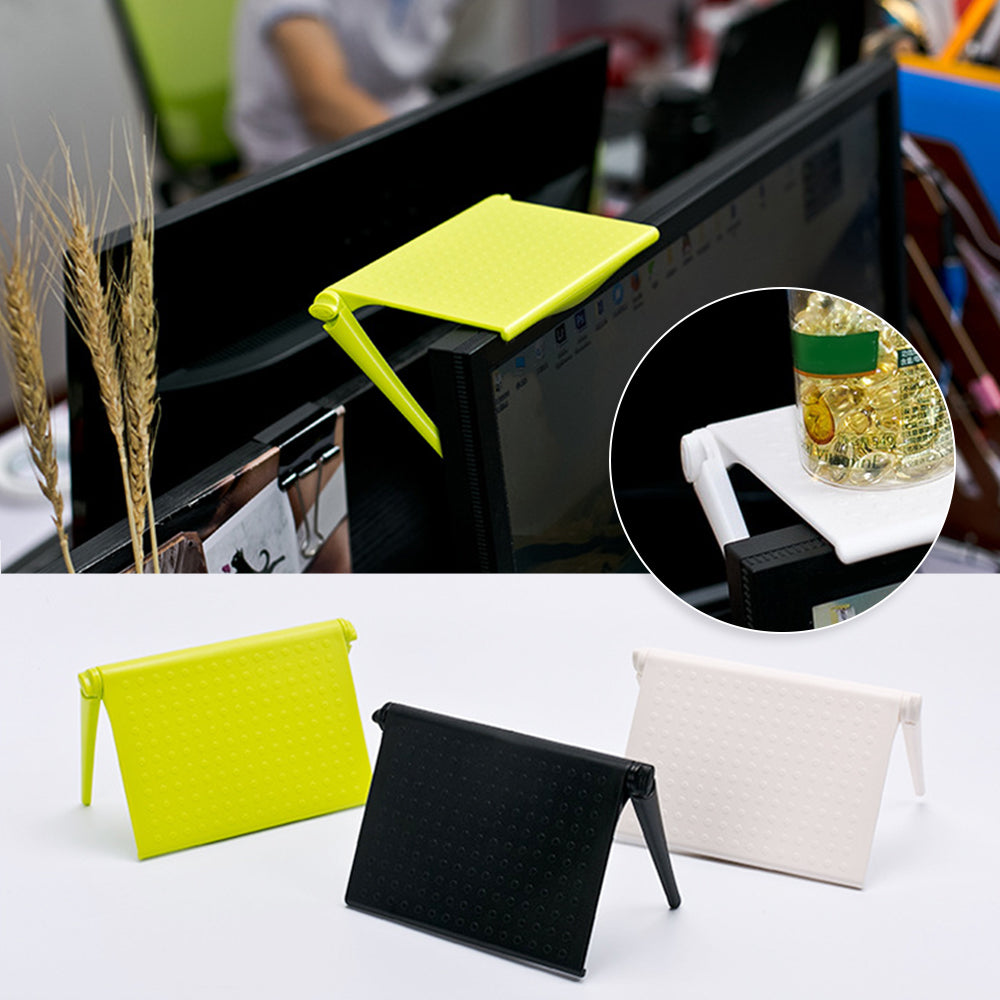 Monitor Screen Clip Storage Shelf