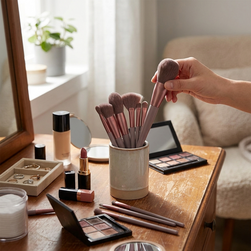13-Piece Makeup Brush Set lifestyle