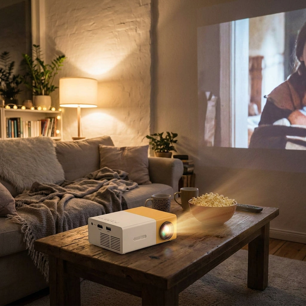 T300 Mini HD 1080P Projector lifestyle