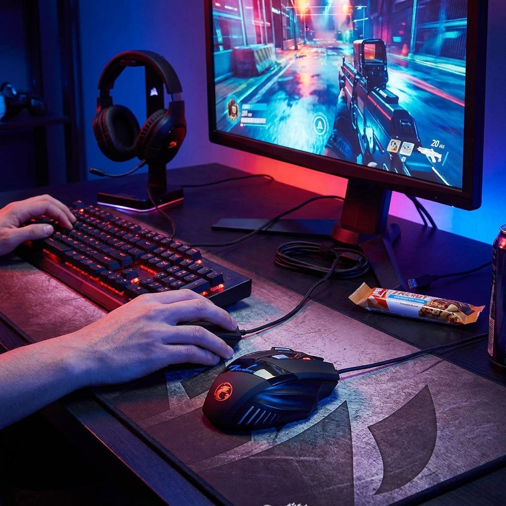 Colorful Breathing Light Gaming Mouse lifestyle
